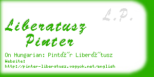 liberatusz pinter business card